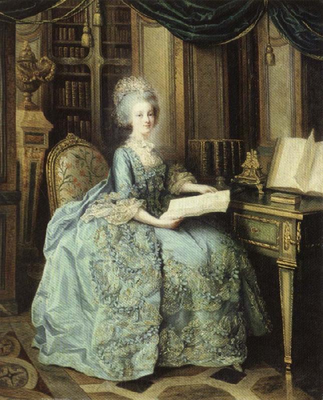 Lie Louis Perin-Salbreux Portrait of Marie Antoinette France oil painting art